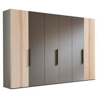 DREHTÜRENSCHRANK 298,6/222,3/62 cm 6-türig Buchefarben, Fango  - Fango/Titanfarben, Design, Holz/Holzwerkstoff (298,6/222,3/62cm) - Valdera
