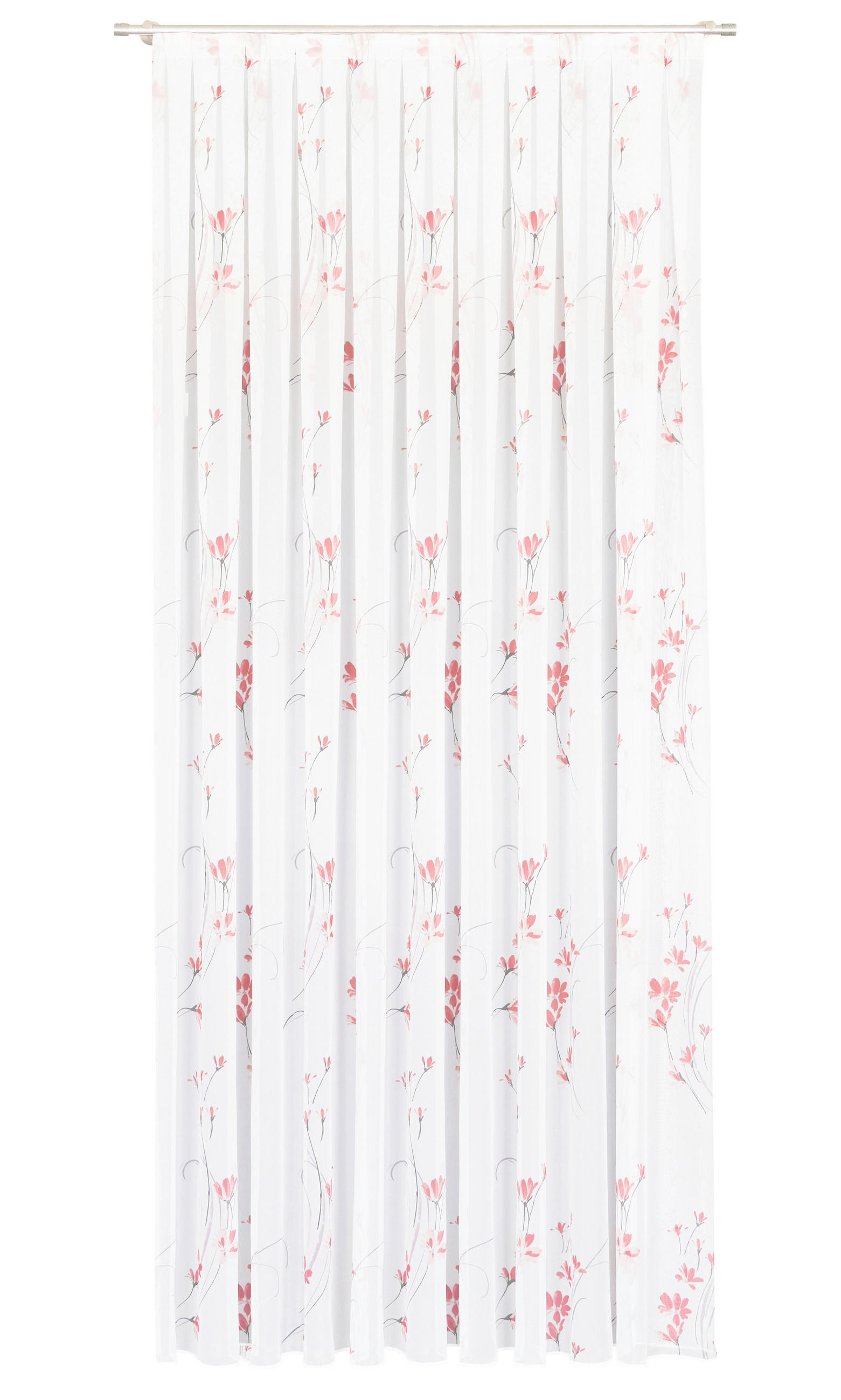 PERDEA  - alb/roșu, Basics, textil (295cm)