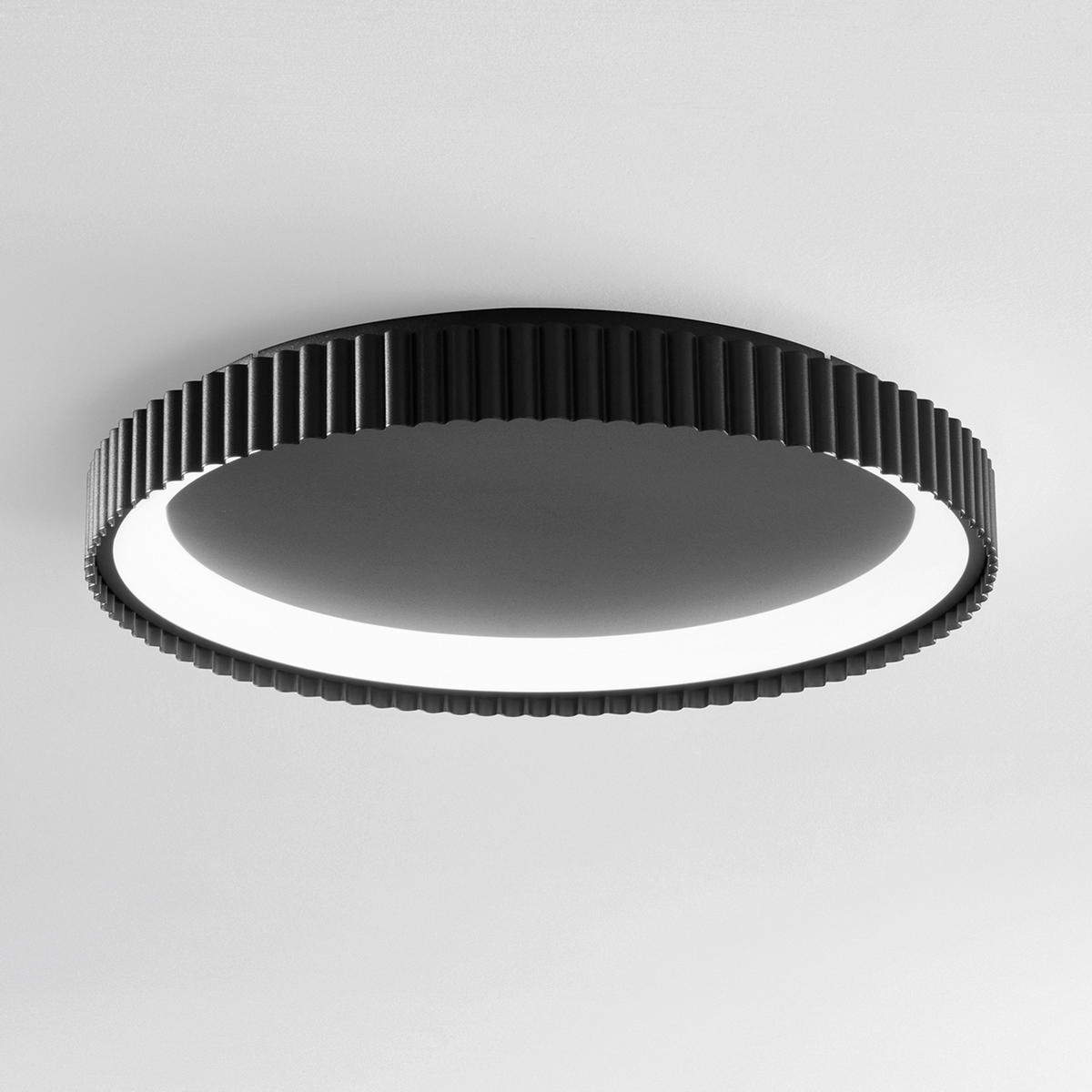 LED-DECKENLEUCHTE Luce Ambiente e Design 49/7,5 cm   - Weiß Hochglanz/Schwarz, Design, Kunststoff/Metall (49/7,5cm)