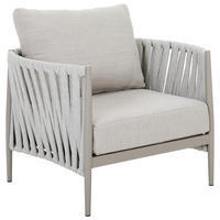 LOUNGESESSEL Hellgrau Aluminium  - Hellgrau, Design, Textil/Metall (91/68/81cm) - Amatio