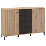SIDEBOARD  in 138/90/40 cm  - Schwarz/Eiche Artisan, Basics, Holzwerkstoff/Kunststoff (138/90/40cm) - Carryhome