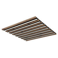 LED-DECKENLEUCHTE    60/60/6 cm  - Weiss/Dunkelbraun, Natur, Holzwerkstoff/Kunststoff (60/60/6cm) - Globo