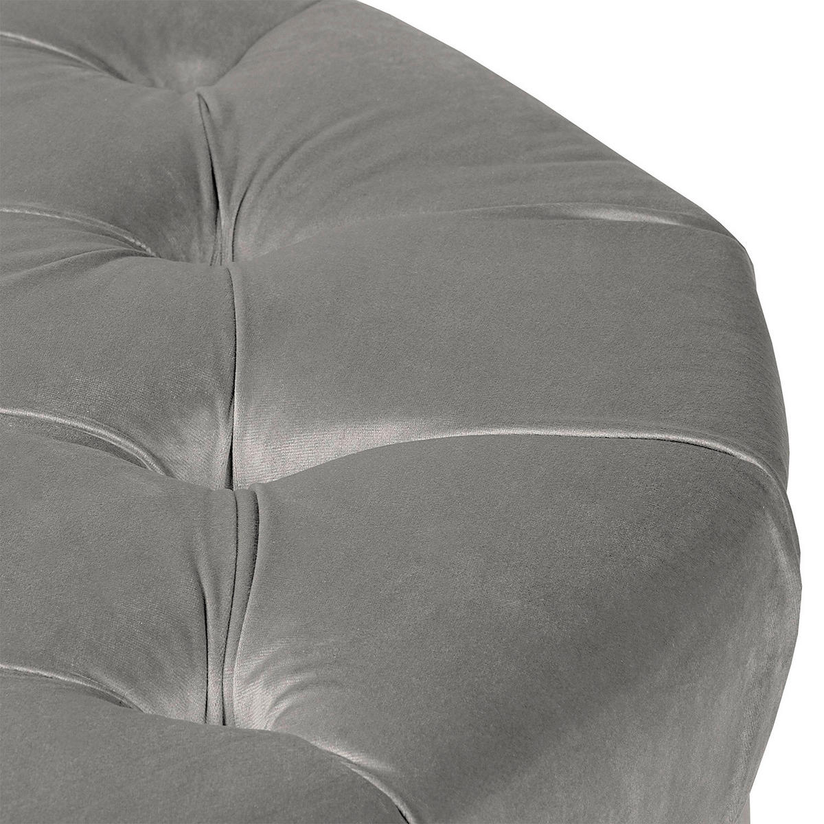 HOCKER Textil Grau  - Braun/Grau, Design, Holz/Textil (80/45/80cm) - Livetastic