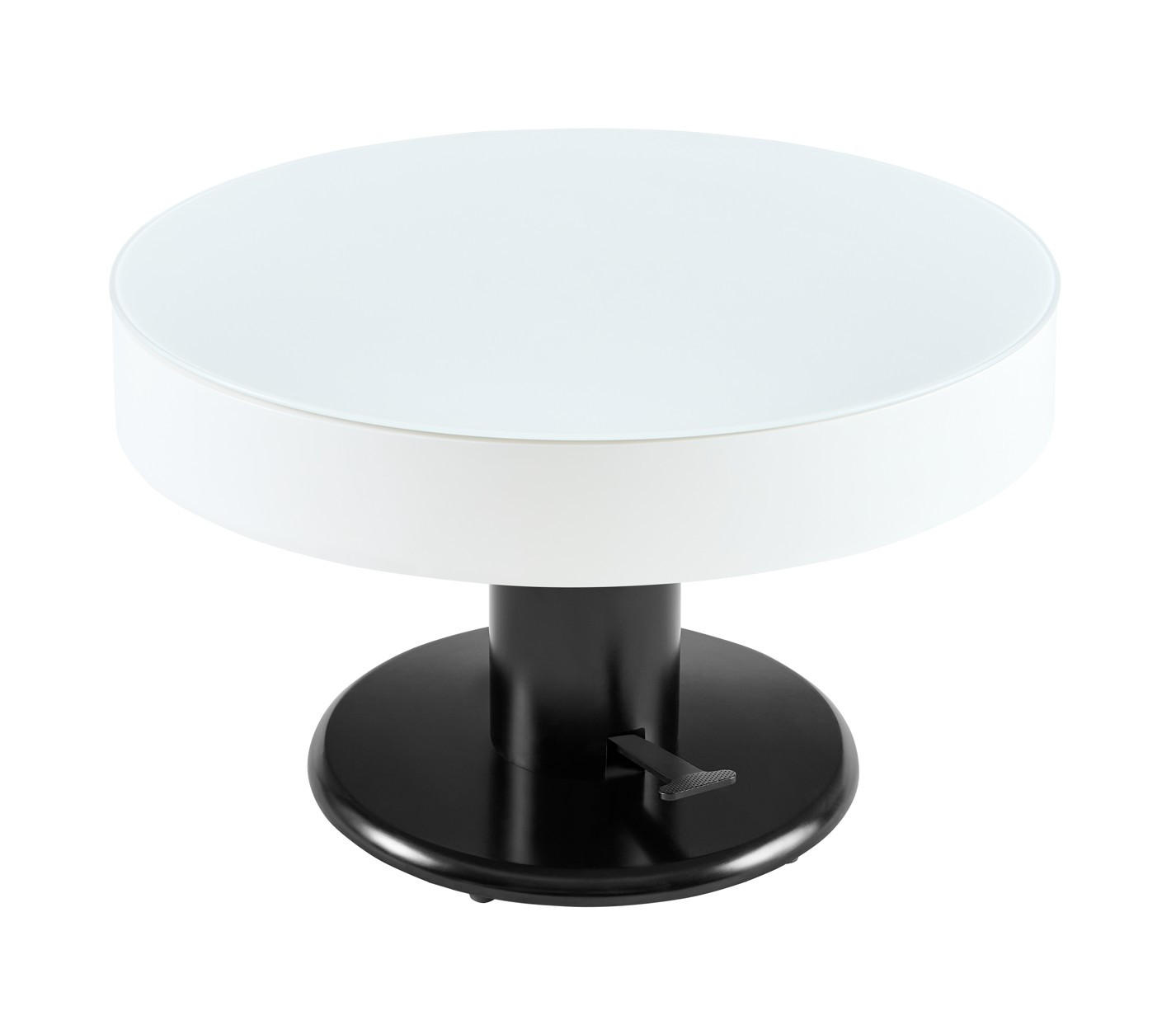 COUCHTISCH ESG 80/80/46 cm rund Schwarz, Weiß  - Schwarz/Weiß, Design, Glas/Holzwerkstoff (80/80/46cm) - MID.YOU