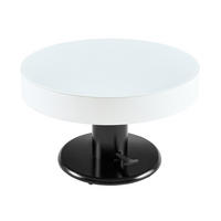 COUCHTISCH ESG 80/80/46 cm rund Schwarz, Weiß  - Schwarz/Weiß, Design, Glas/Holzwerkstoff (80/80/46cm) - MID.YOU