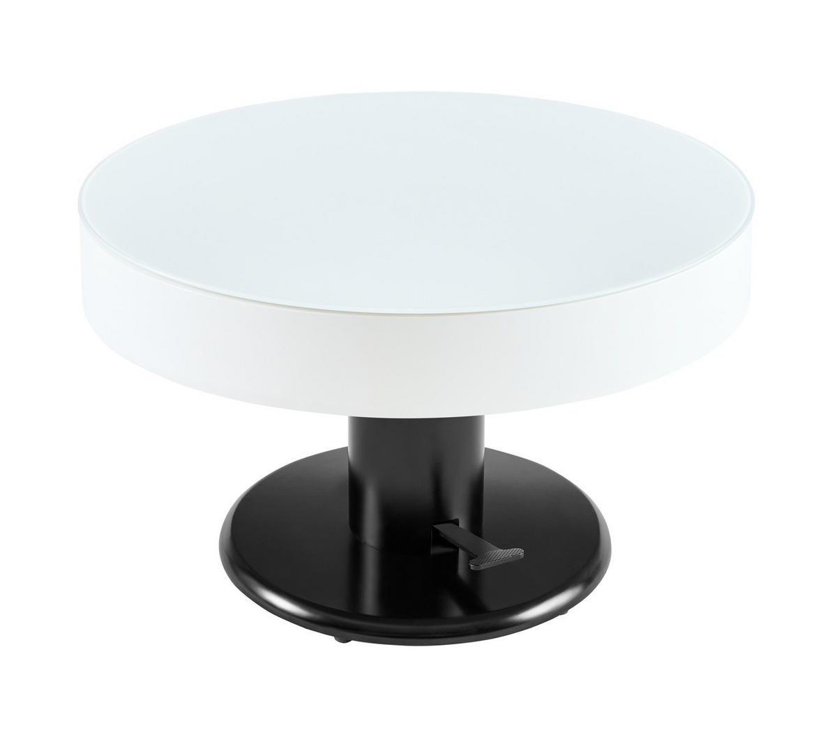 COUCHTISCH ESG 80/80/46 cm rund Schwarz, Weiß  - Schwarz/Weiß, Design, Glas/Holzwerkstoff (80/80/46cm) - MID.YOU