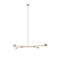 HÄNGELEUCHTE Coda 143,5/82/180 cm   - Beige/Weiß, Design, Metall (143,5/82/180cm) - Trio Leuchten