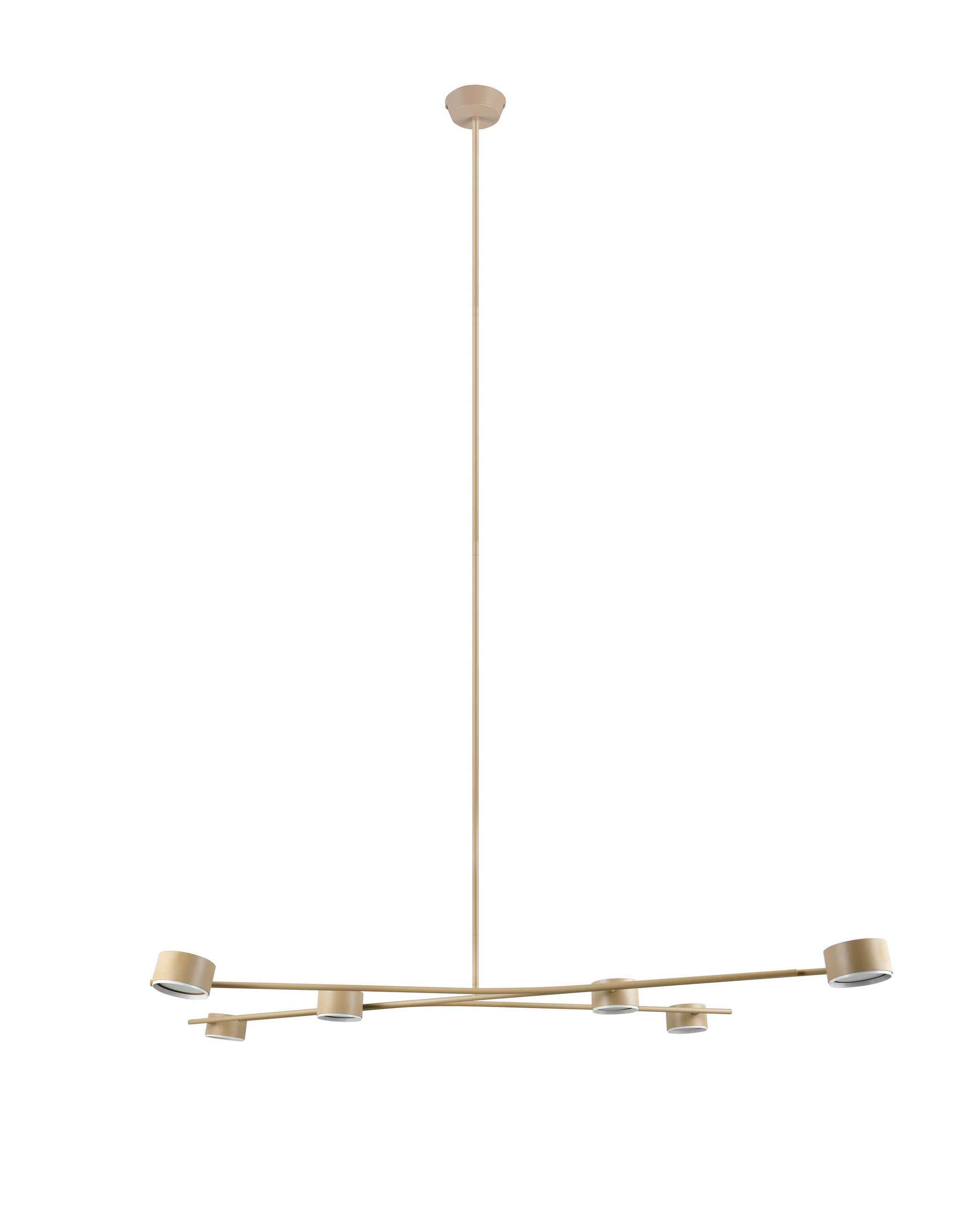 Trio Leuchten Hängeleuchte Coda Beige, Weiß, Grau 82x180x143.5 cm