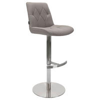 BARSKA STOLICA  siva   - siva/boja nerđajućeg čelika, Dizajnerski, metal/tekstil (44/110/54,5cm) - Novel
