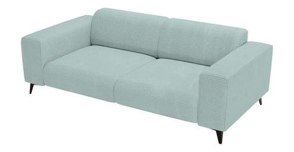 2-SITZER-SOFA Cord Salbeigrün  - Salbeigrün/Schwarz, KONVENTIONELL, Textil/Metall (207/75/104cm) - Carryhome