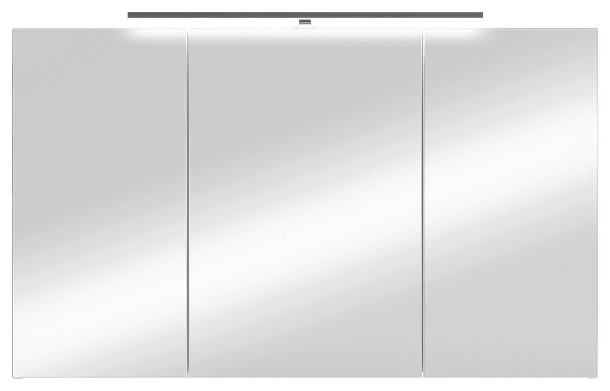 SPIEGELSCHRANK 100/60/20 cm  - Weiß, MODERN, Glas/Holzwerkstoff (100/60/20cm) - MID.YOU