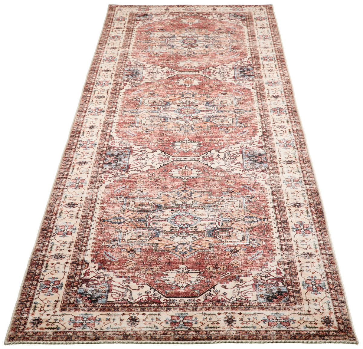 BĚHOUN, 80/250 cm, vícebarevná, béžová - vícebarevná/béžová, Trend, textil (80/250cm) - Novel