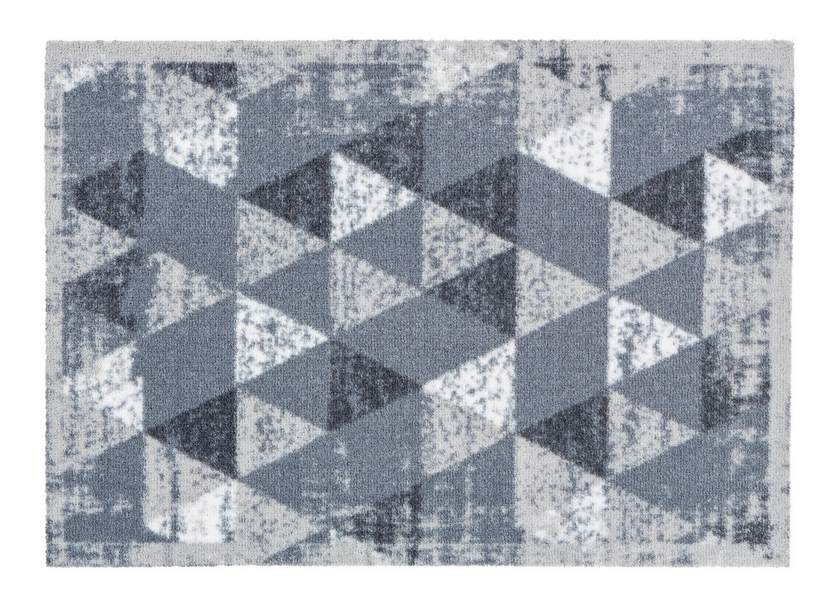 FUßMATTE  50/70 cm  Weiß, Hellgrau  - Hellgrau/Weiß, Design, Textil (50/70cm) - Esposa