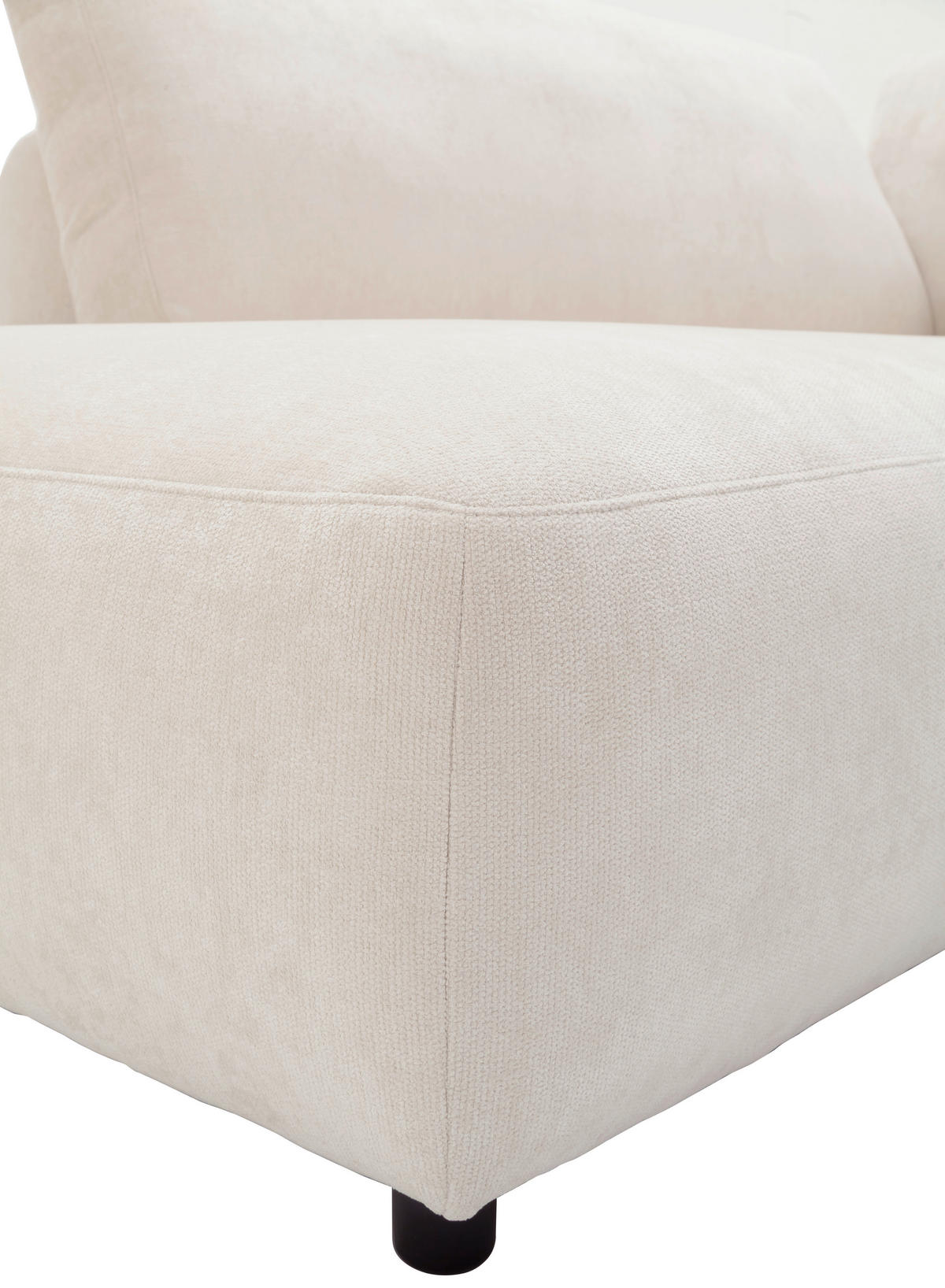 ECKSOFA  in Chenille Naturfarben  224/307 cm  - Schwarz/Naturfarben, KONVENTIONELL, Kunststoff/Textil (224/307cm) - Hom`in