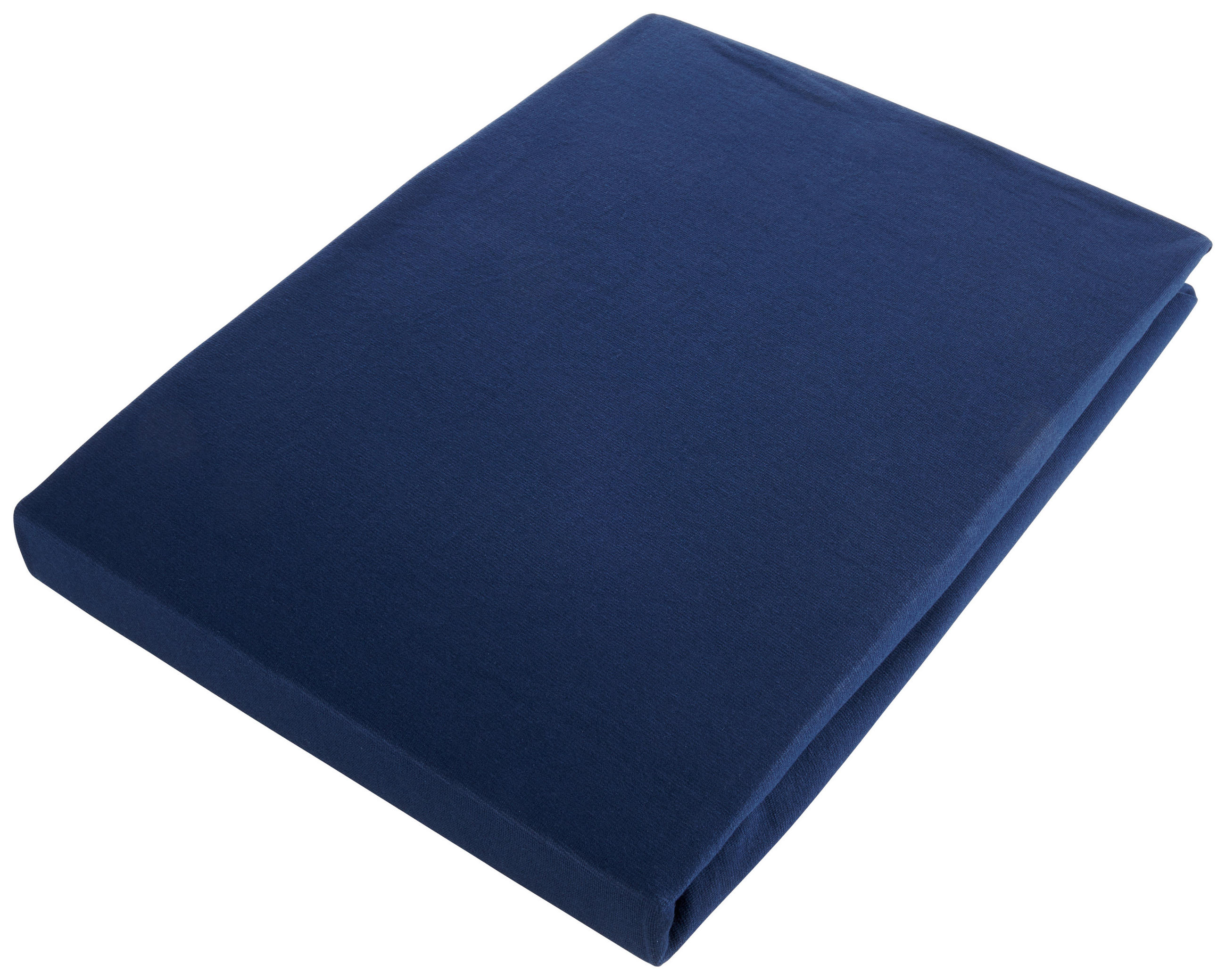 SPANNLEINTUCH 100/200 cm Zwirn-Jersey  - Dunkelblau, Basics, Textil (100/200cm) - Estella