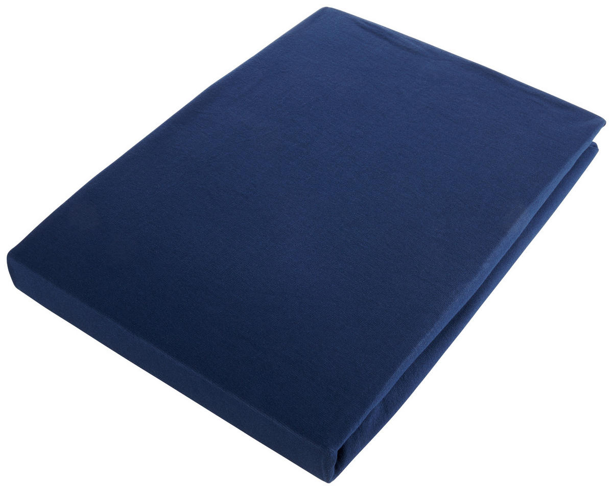 SPANNLEINTUCH 200/200 cm Zwirn-Jersey  - Dunkelblau, Basics, Textil (200/200cm) - Estella