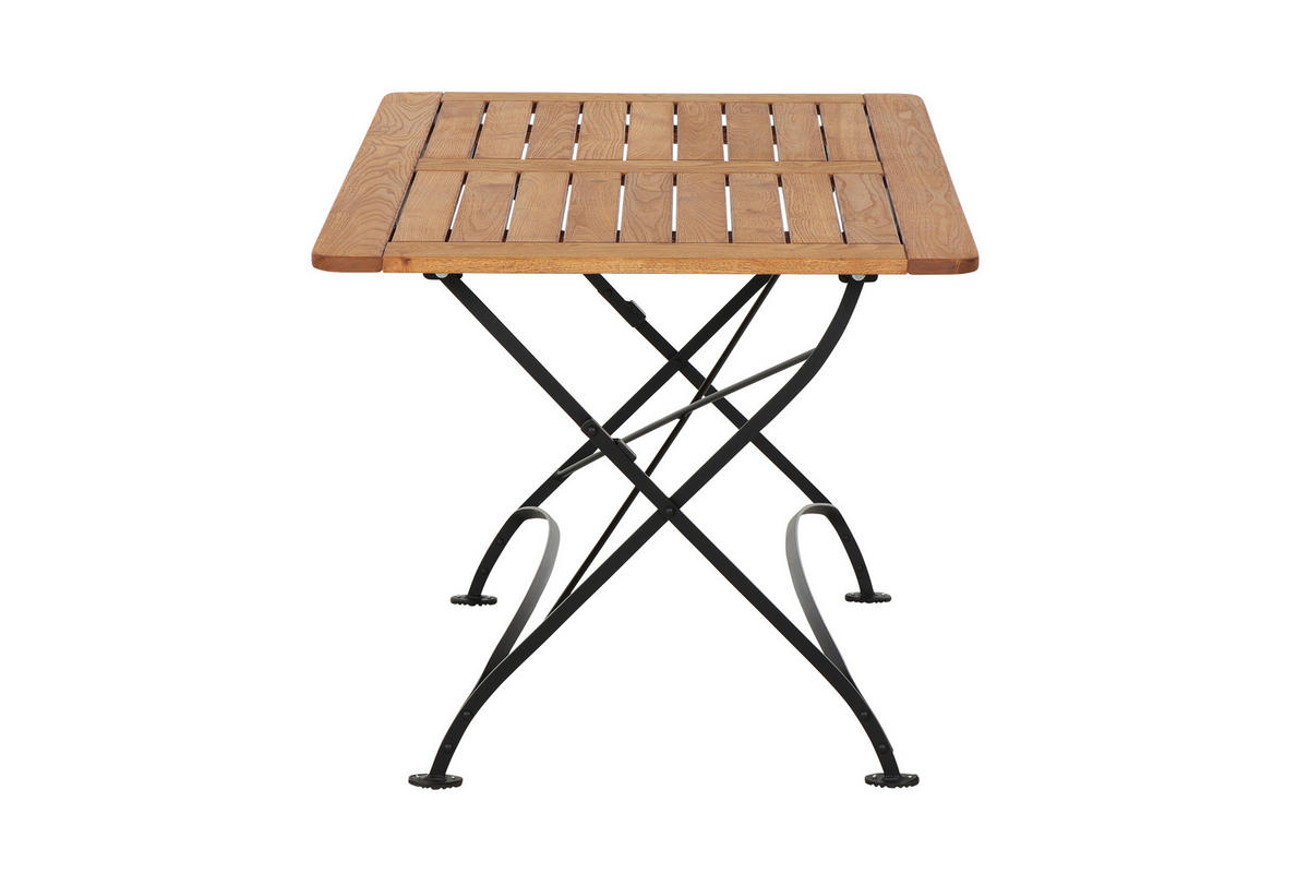 GARTENKLAPPTISCH 120/80/78 cm  - Robinienfarben/Schwarz, KONVENTIONELL, Holz/Metall (120/80/78cm) - Siena Garden