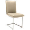 SCHWINGSTUHL  in Nickel Echtleder pigmentiert  - Edelstahlfarben/Beige, Design, Leder/Metall (48/93/65cm) - Ambiente