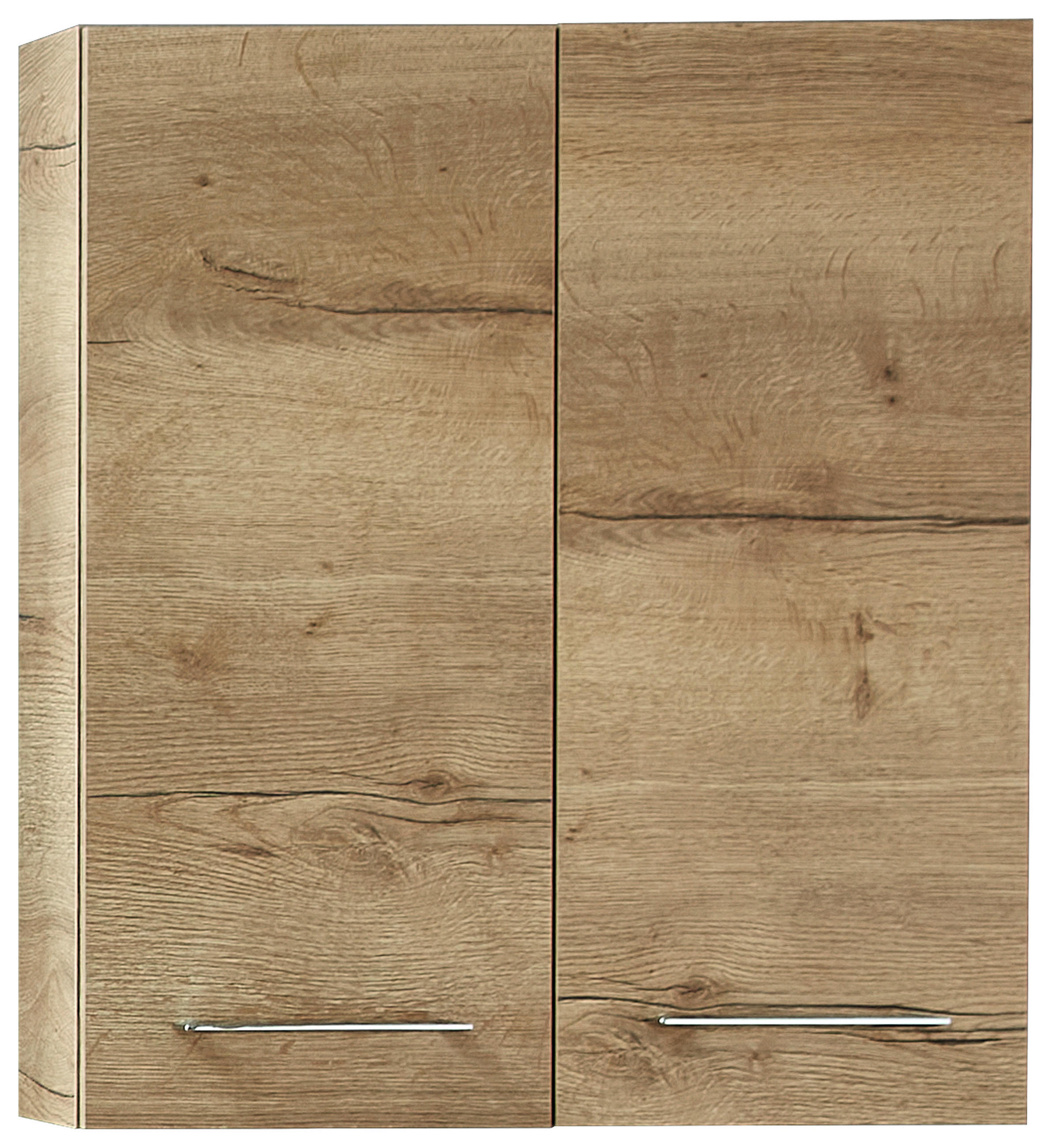HÄNGESCHRANK 60/70/15,8 cm  - Chromfarben/Eichefarben, KONVENTIONELL, Glas/Holzwerkstoff (60/70/15,8cm) - Sadena