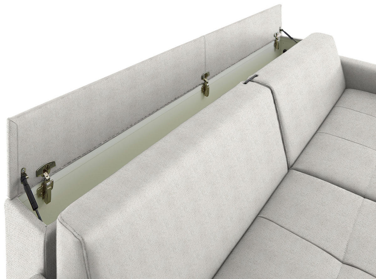 SCHLAFSOFA Flachgewebe Naturfarben haustierfreundlicher Bezug, Armteil rechts, Armteil links, Bettfunktion erhältlich, Schlafen auf Sitzhöhe, Stoffauswahl  - Schwarz/Naturfarben, Konventionell, Textil/Metall (232/77/116cm) - Dieter Knoll