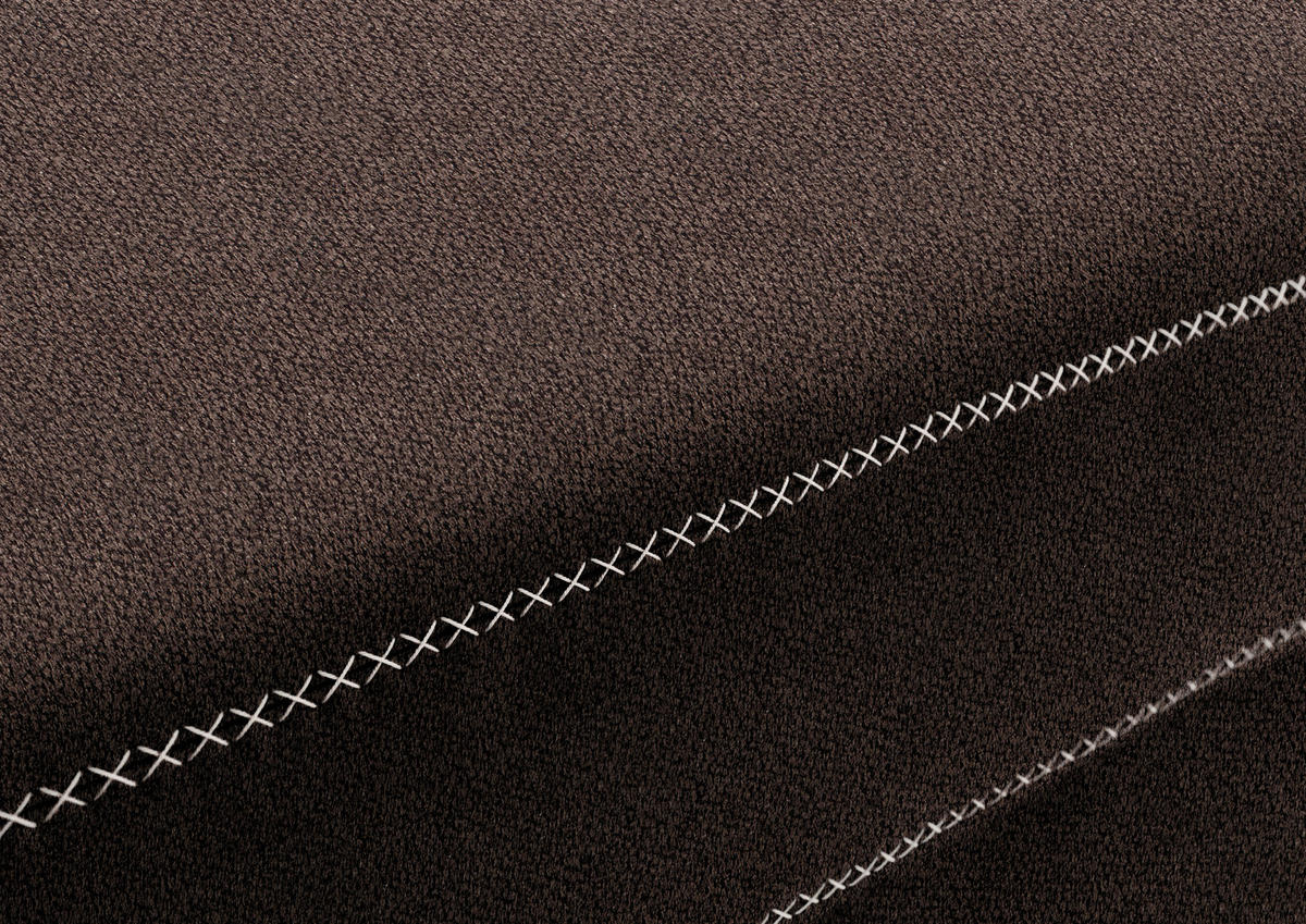 ECKSOFA in Mikrofaser Dunkelbraun  273/226 cm  - Eichefarben/Dunkelbraun, Natur, Holz/Textil (273/226cm) - Beldomo System