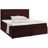 BOXSPRINGBETT 180/200 cm  in Beere  - Beere/Schwarz, Design, Kunststoff/Textil (180/200cm) - Xora