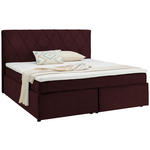 BOXSPRINGBETT 180/200 cm  in Beere  - Beere/Schwarz, Design, Kunststoff/Textil (180/200cm) - Xora