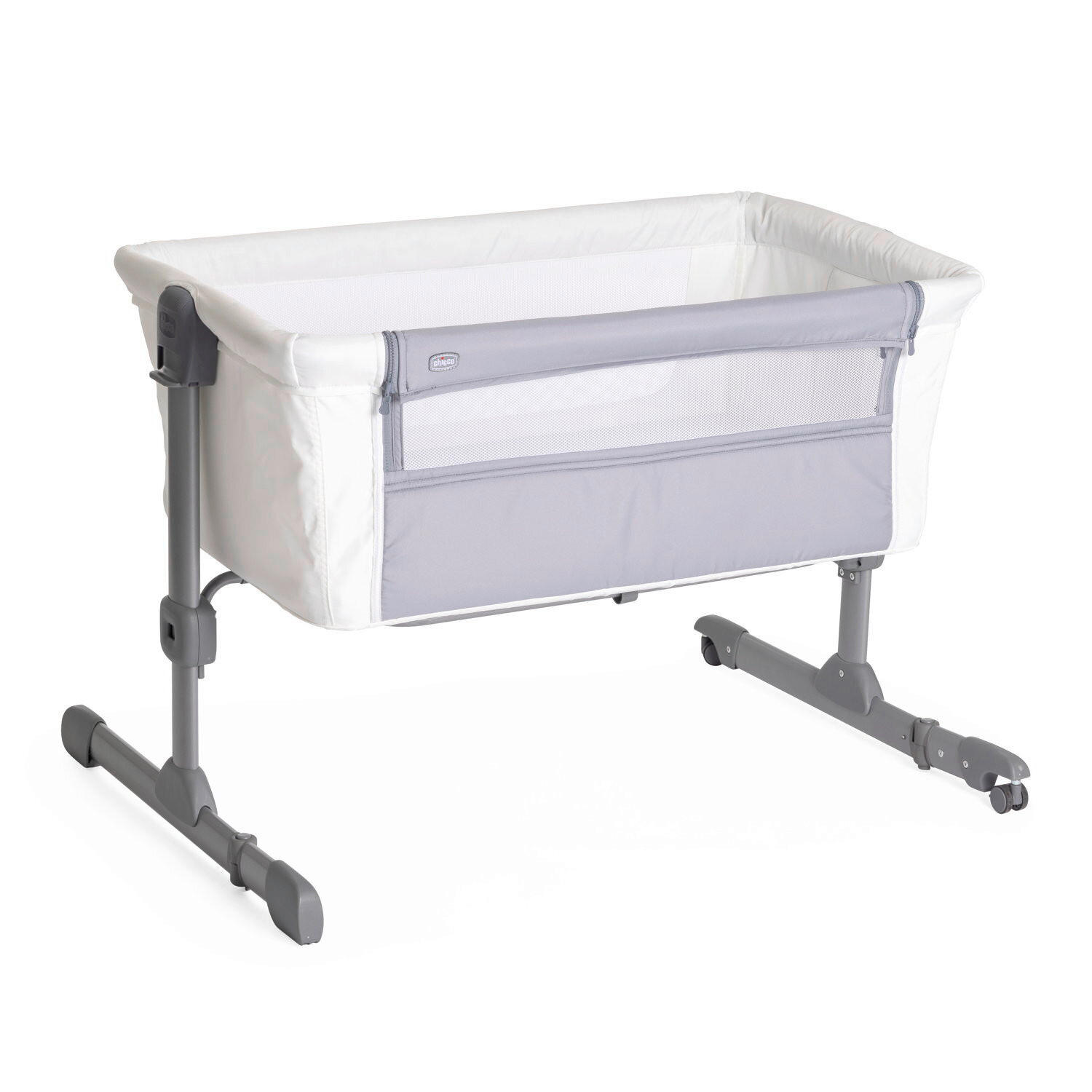 BEISTELLBETT Next2Me - Grau, Basics, Textil/Metall (98/65/80/70,5cm) - Chicco