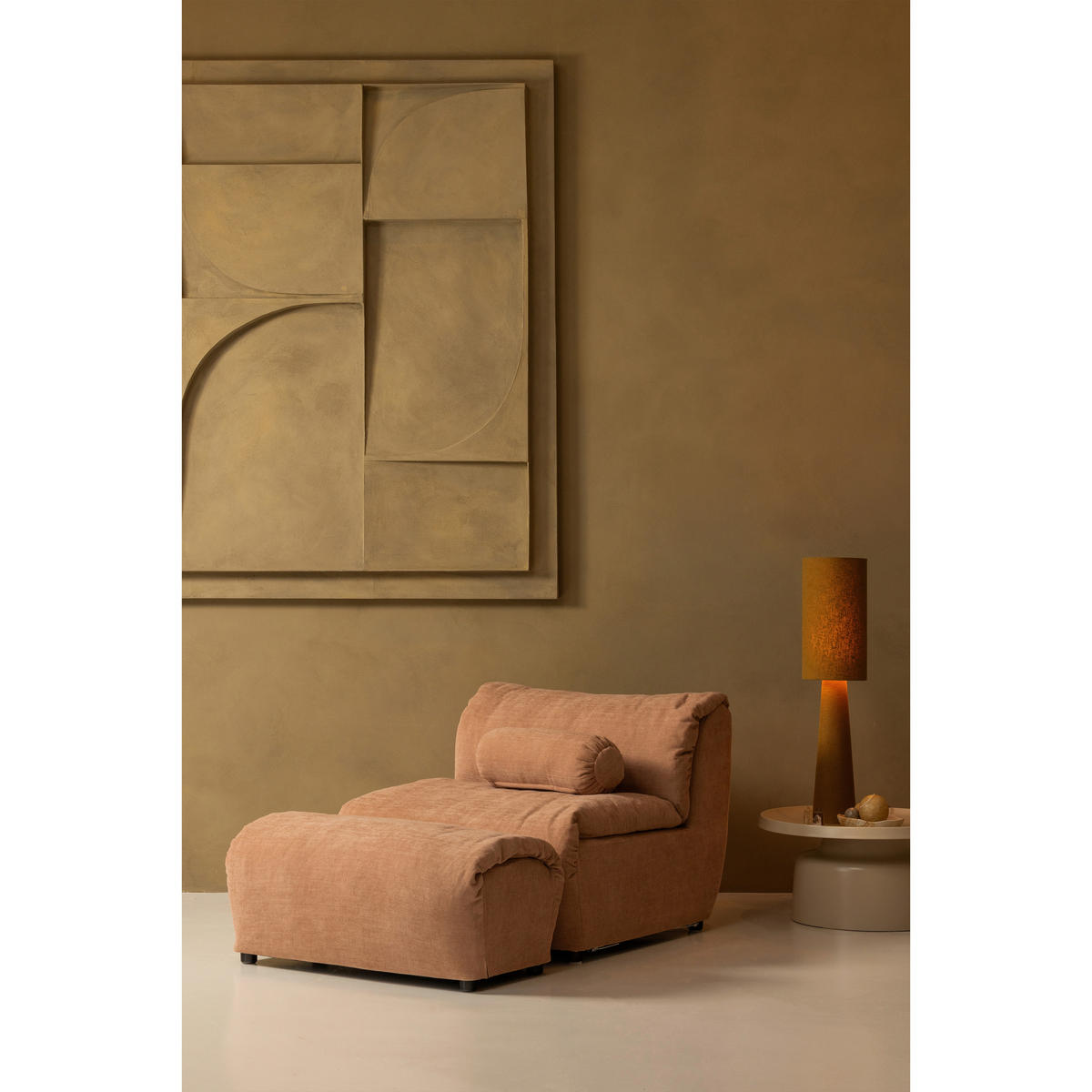 TISCHLEUCHTE Loft 22/90/22 cm  - Gelb/Braun, Basics, Textil (22/90/22cm) - Collet's Monde