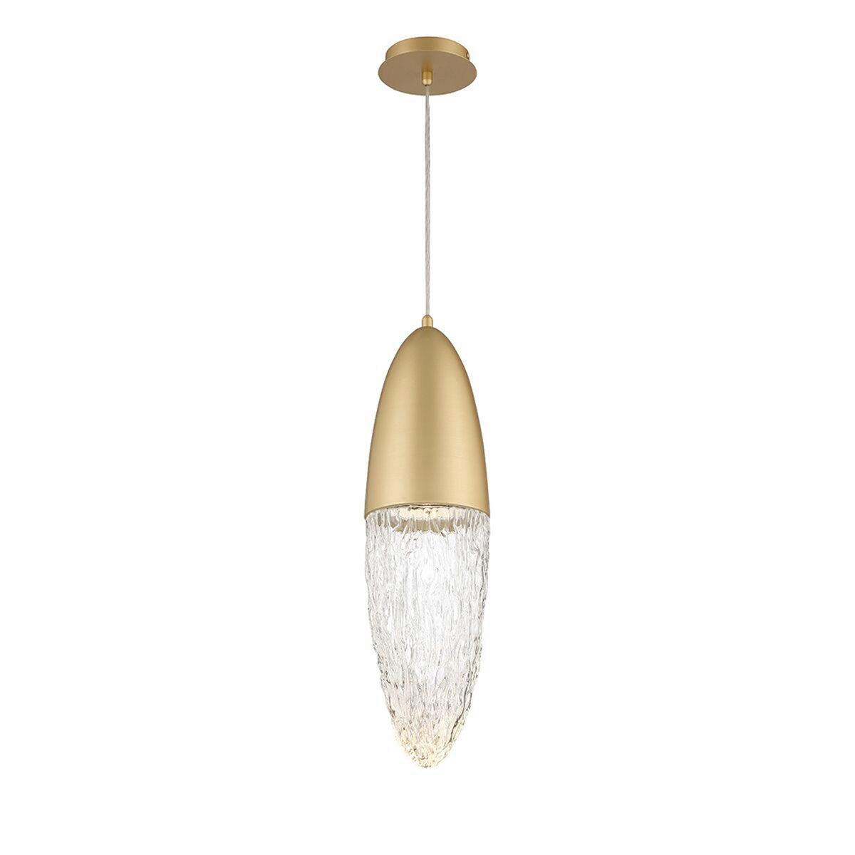 PENDELLEUCHTE Eurofase 70/16,5/70 cm   - Goldfarben, KONVENTIONELL, Glas/Metall (70/16,5/70cm) - Elstead Lighting