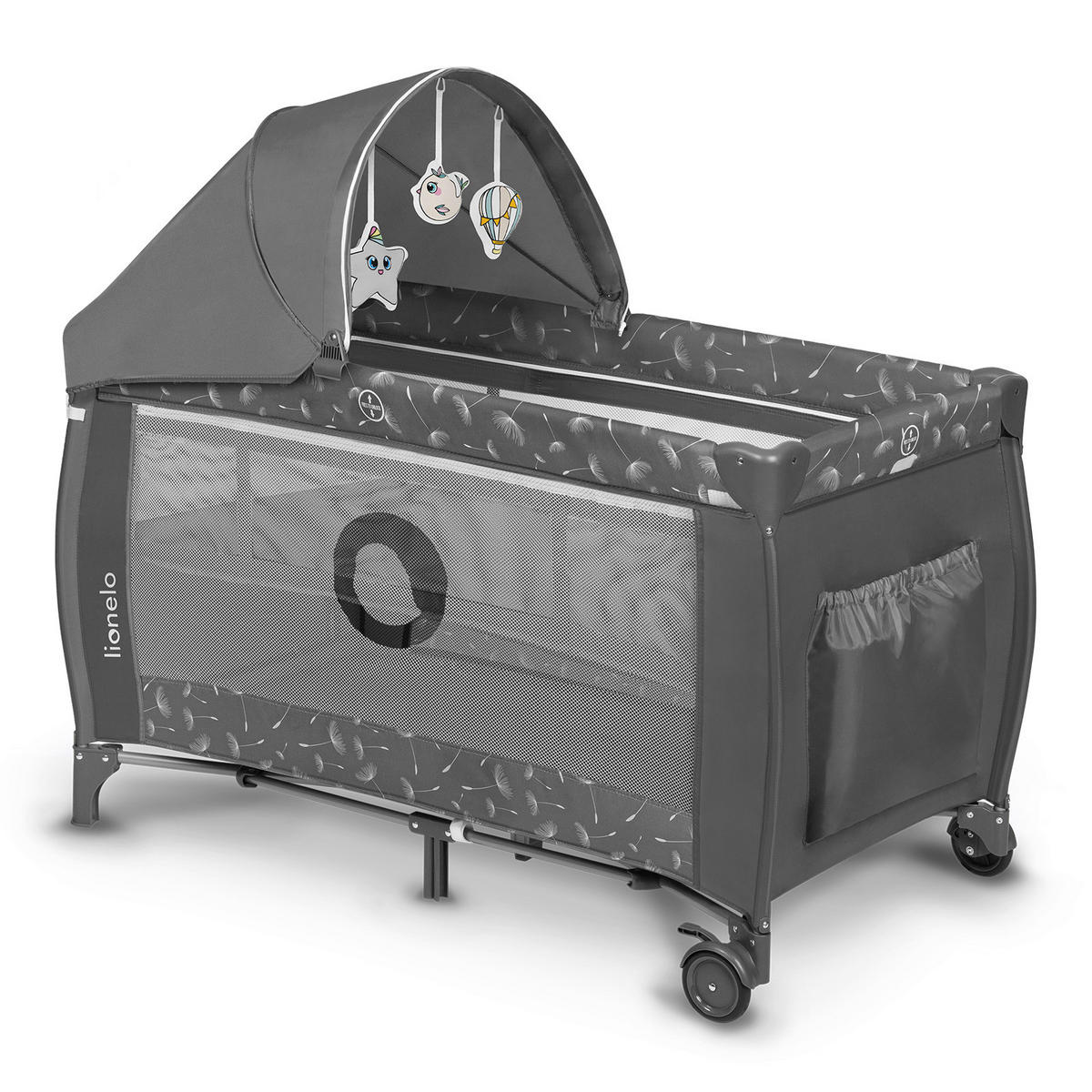 REISEBETT Sven Plus  71/86/127 cm  - Dunkelgrau/Grau, Basics, Kunststoff (71/86/127cm) - Lionelo