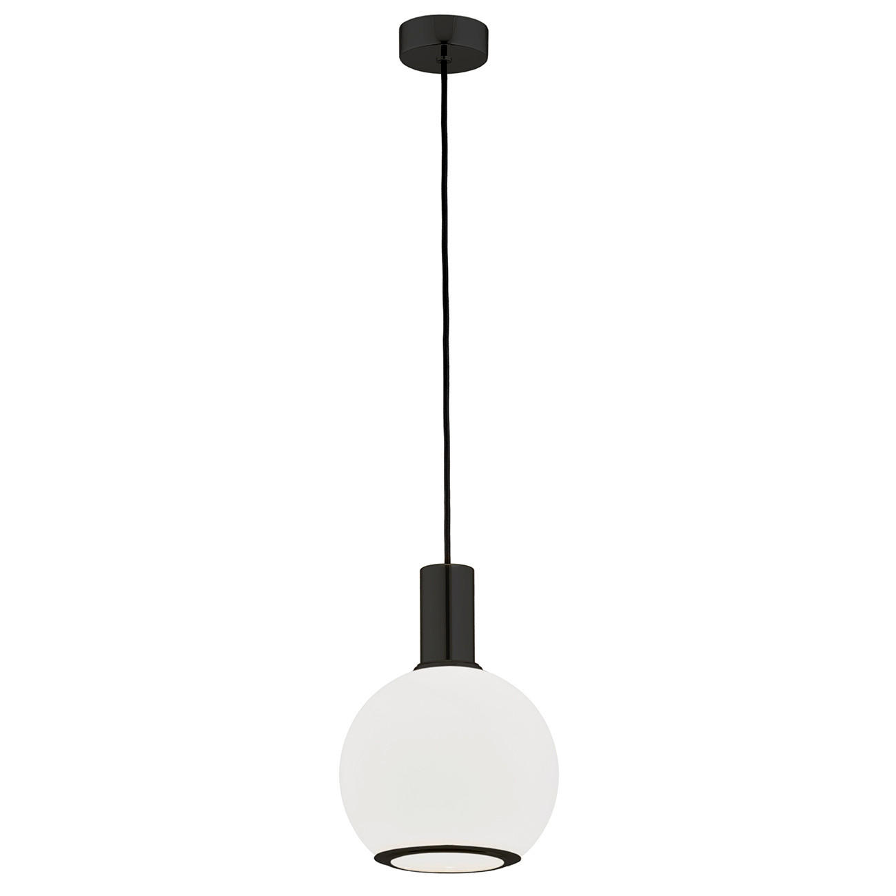 HÄNGELEUCHTE SAGUNTO PLUS 20/20/110 cm   - Schwarz/Weiß, Basics, Glas/Metall (20/20/110cm)