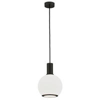 HÄNGELEUCHTE SAGUNTO PLUS 20/20/110 cm   - Schwarz/Weiß, Basics, Glas/Metall (20/20/110cm)