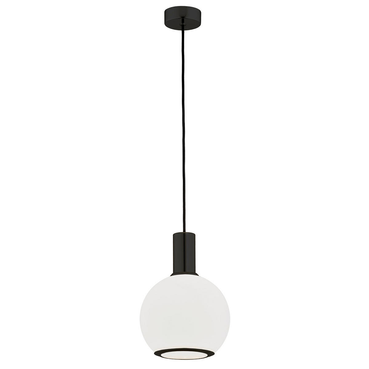 HÄNGELEUCHTE SAGUNTO PLUS 20/20/110 cm   - Schwarz/Weiß, Basics, Glas/Metall (20/20/110cm)