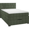 BOXSPRINGBETT 100/200 cm  in Olivgrün  - Wengefarben/Olivgrün, KONVENTIONELL, Holz/Textil (100/200cm) - Carryhome