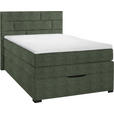 BOXSPRINGBETT 120/200 cm  in Olivgrün  - Wengefarben/Olivgrün, KONVENTIONELL, Holz/Textil (120/200cm) - Carryhome