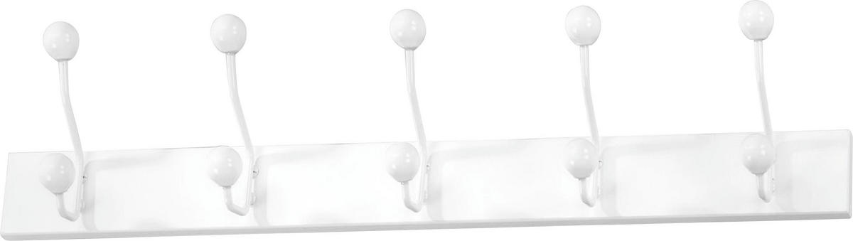 HAKENLEISTE  in Weiß  - Weiß, Basics, Keramik/Holzwerkstoff (65/13/7cm) - Xora