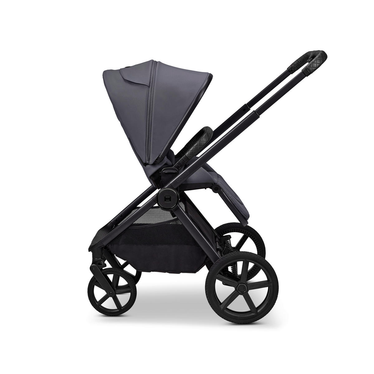 KINDERWAGENSET  GIO FOLD ETPU SET  graphite  - Hellgrau/Grau, Basics, Textil/Metall (120/58/92cm) - Moon Edition