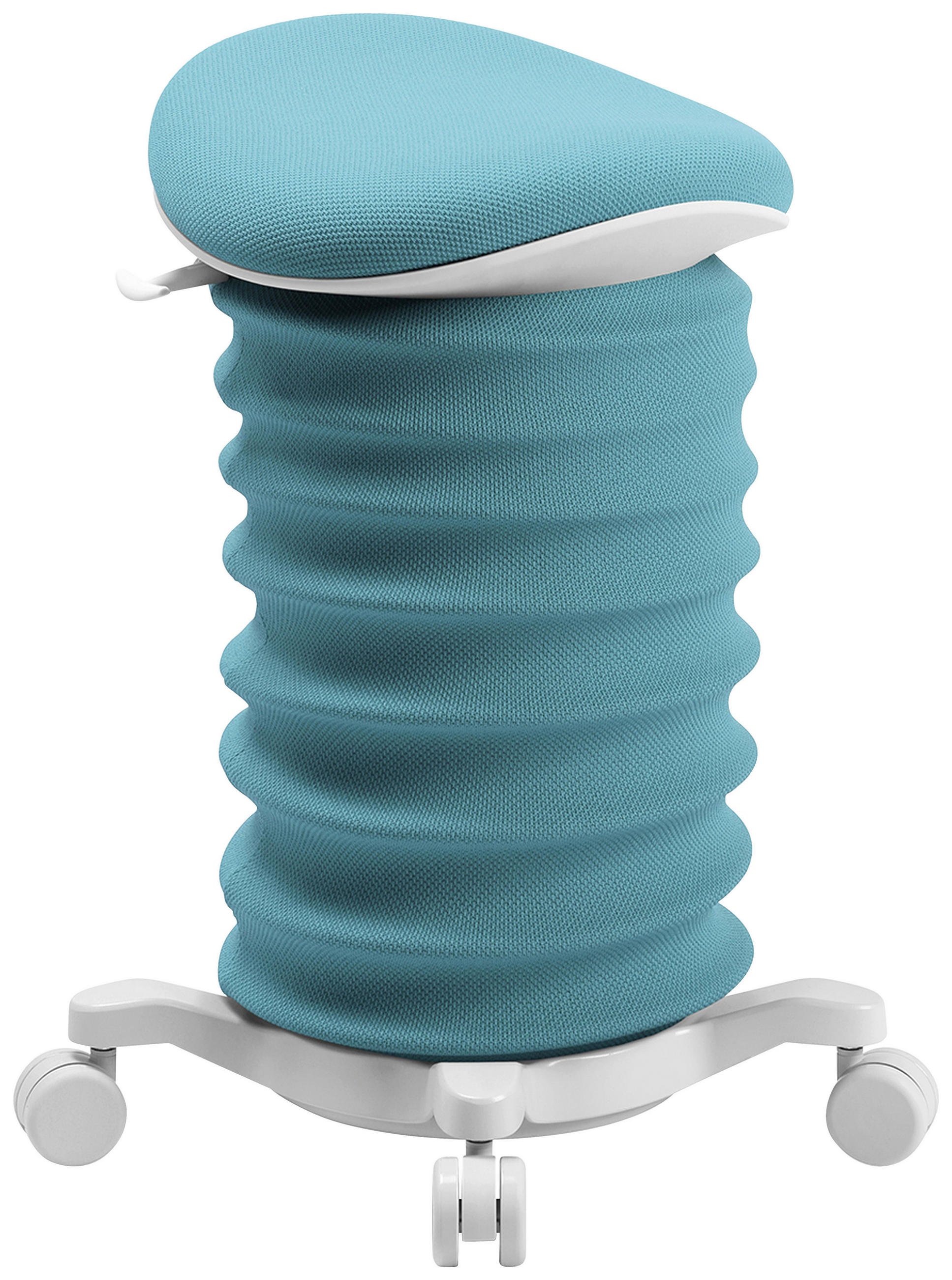 BÜROHOCKER Blau, Weiß  - Blau/Weiß, Design, Kunststoff/Textil (37,5/58-70/36cm) - Topstar