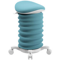 BÜROHOCKER 37,5/58-70/36 cm  - Blau/Weiß, Design, Kunststoff/Textil (37,5/58-70/36cm) - Topstar