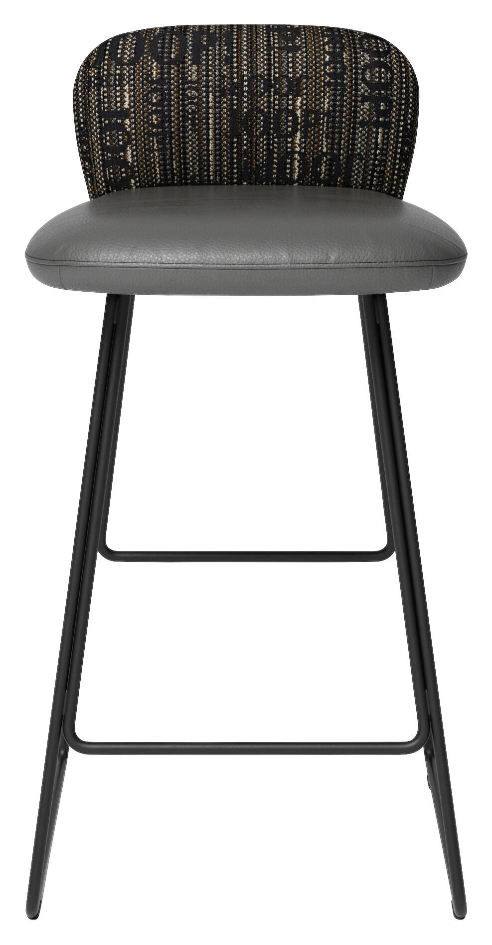 BAROVÁ STOLIČKA, čierna, bahenná hnedá - čierna/bahenná hnedá, Design, kov/koža (43/80/47cm) - Joop!