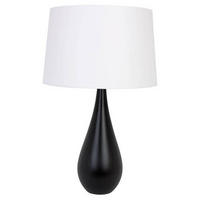 TISCHLEUCHTE Vase 40/64 cm   - Schwarz, Design, Holz (40/64cm)
