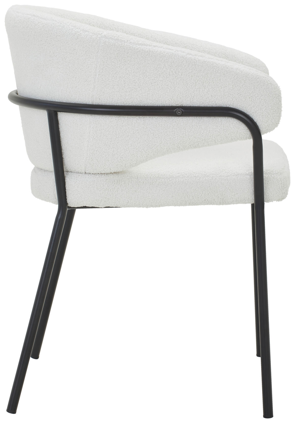 ARMLEHNSTUHL  in Eisen Teddystoff  - Schwarz/Weiß, MODERN, Holz/Textil (64/74/65cm) - Livetastic