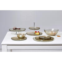 TELLER Braun 28/2 cm Luzia  - Braun, KONVENTIONELL, Glas (28/2cm) - Ritzenhoff Breker