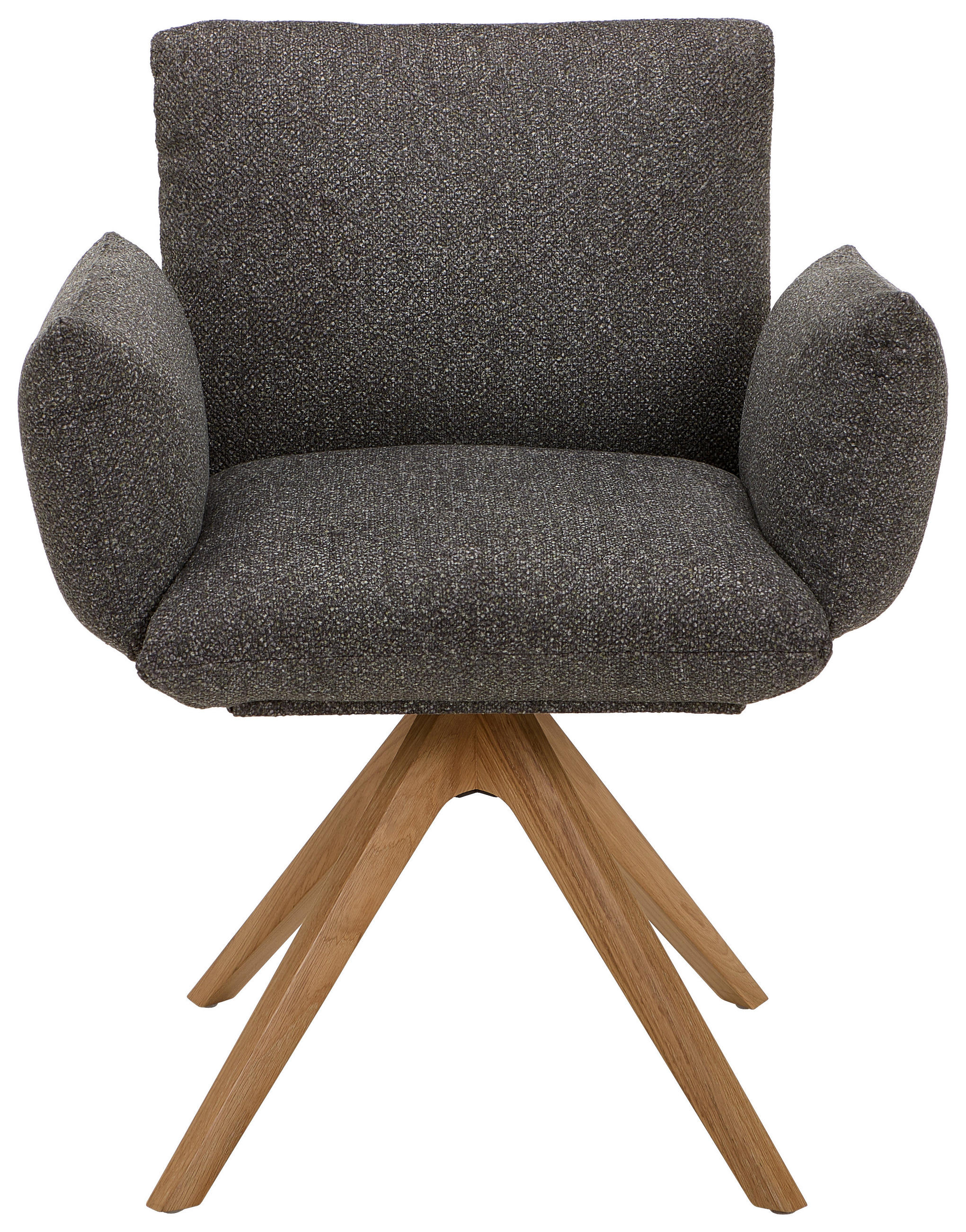 SESSEL Struktur Eichefarben, Olivgrün    - Eichefarben/Olivgrün, Design, Holz/Textil (72/88/64cm) - Venjakob