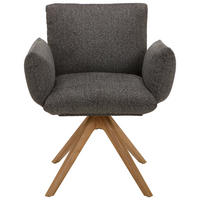 SESSEL in Struktur Eichefarben, Olivgrün  - Eichefarben/Olivgrün, Design, Holz/Textil (72/88/64cm) - Venjakob