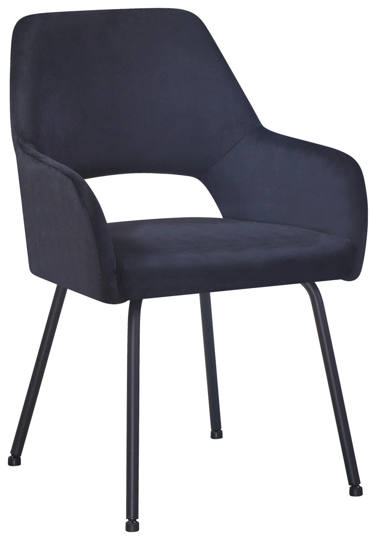 Armlehnstuhl Jonny järn manchester  - svart, Klassisk, metall/textil (58/86/59cm)