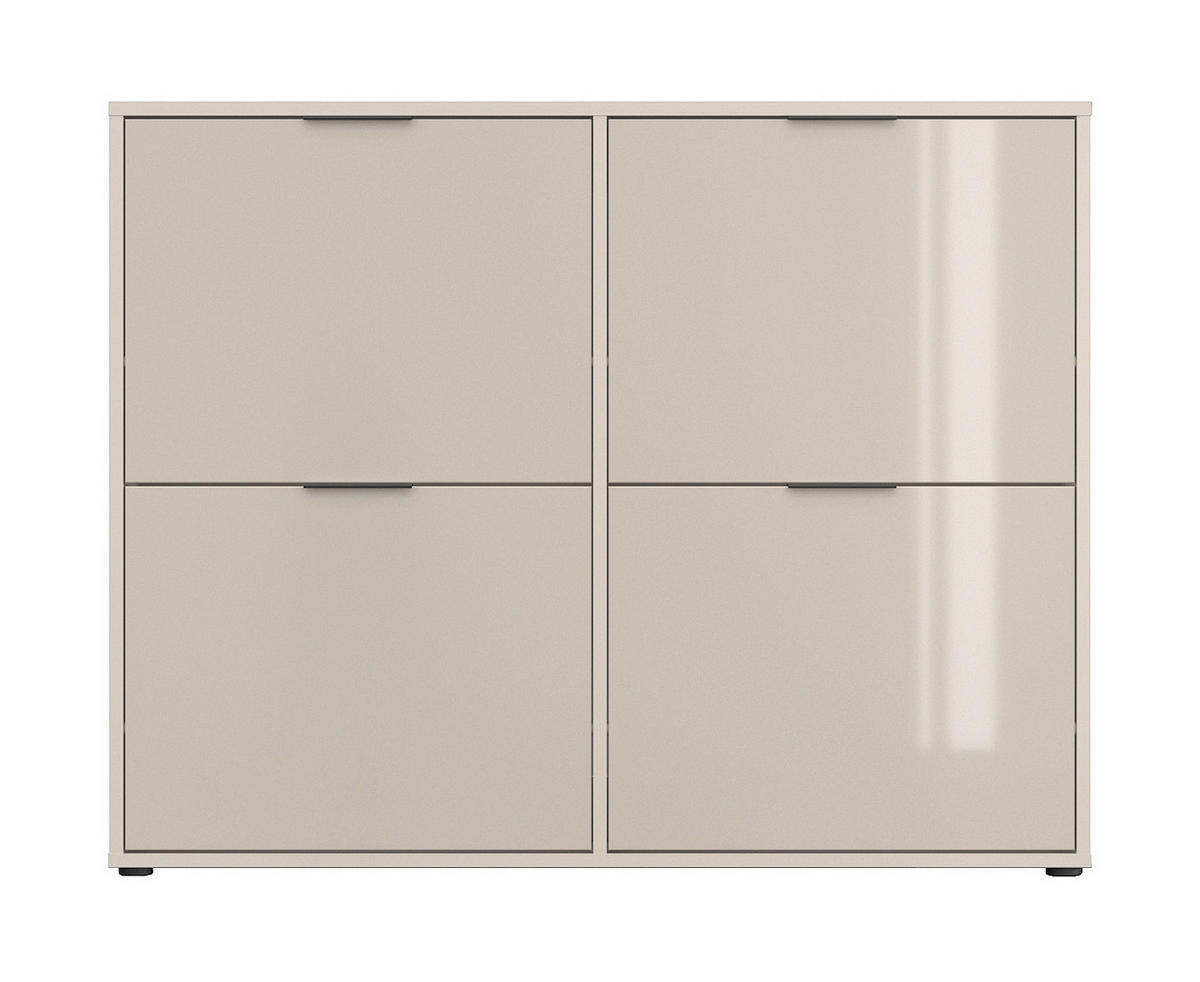 SCHUHKIPPER - Kaschmir/Schwarz, MODERN, Glas/Holzwerkstoff (118/93/17cm) - Boxxx