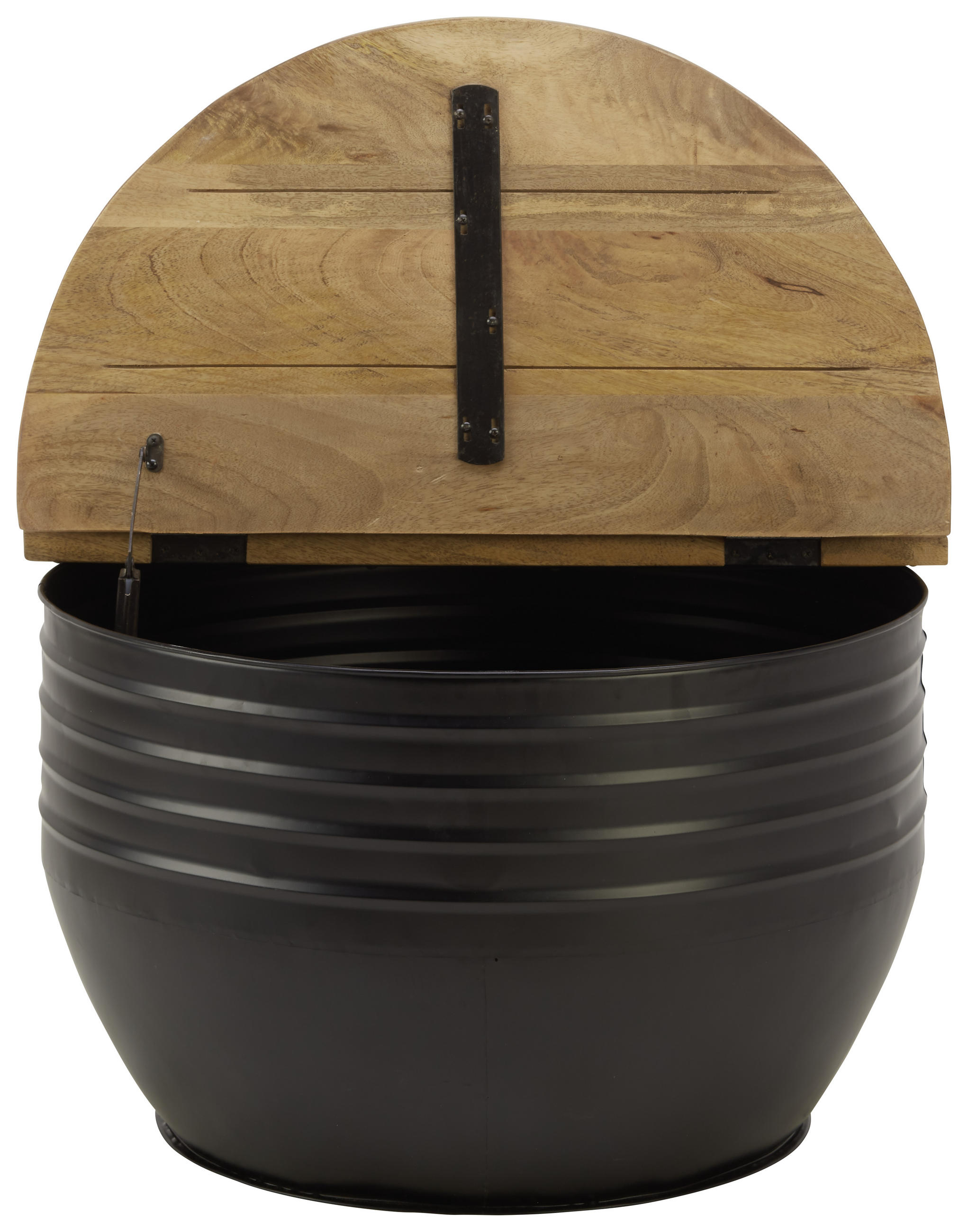 COUCHTISCH in Holz, Metall 75/75/45 cm - Schwarz/Naturfarben, Trend, Holz/Metall (75/75/45cm) - Landscape