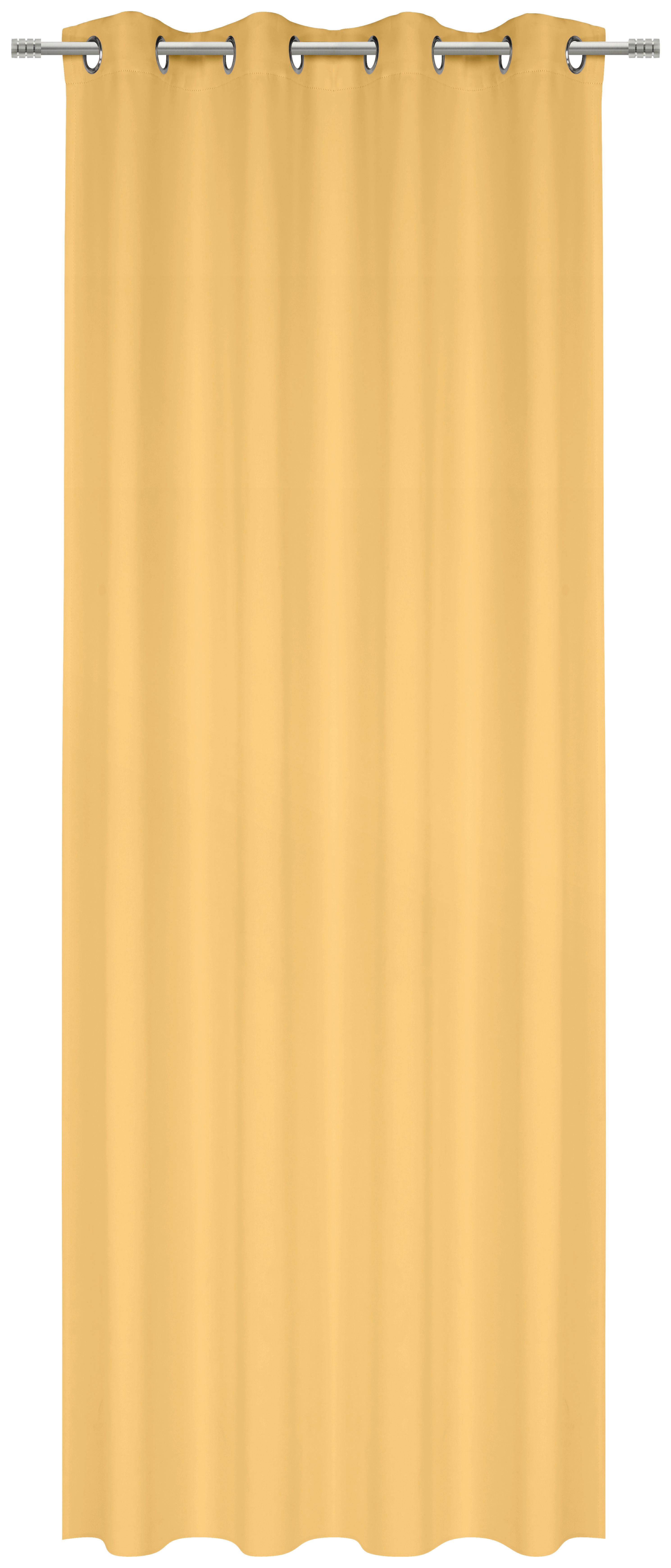 GOTOVA ZAVESA žuta - žuta, Osnovno, tekstil (140/245cm) - Esposa